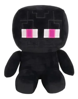 Peluche Diseño Muñeco De Minecraft Negro Pm-324 Para Niño