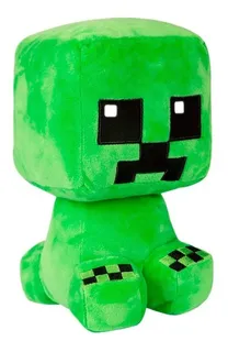 Peluche Diseño Muñeco Minecraf Pm-294 Para Niños Verde
