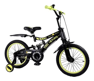 Bicicleta B Duck Negro Verde Resorte Para Niños Infantil