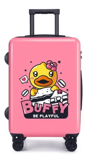 Bolso Maleta De Viaje Ruedas Universal Diseño Seguridad Pato