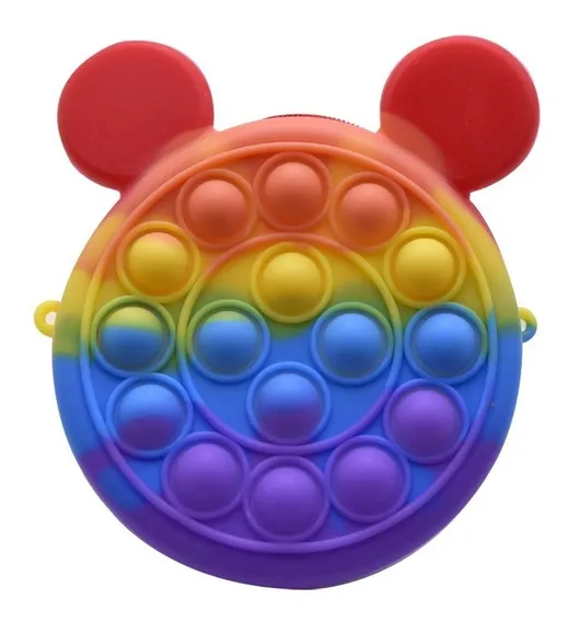 Bolsa Burbujas Pop It Monedero De Silicona Log-on Para Niños