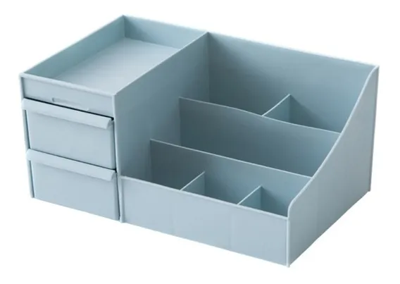 Organizador Maquillaje 2 Cajones Belleza Tocador Plastico