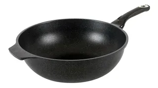 Sarten Mármol 32cm Negro Hondo Queen Sense Con Tapa