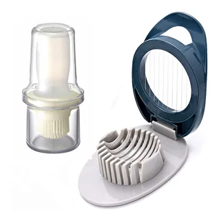 Kit Cepillo Aceite Cortador Para Huevo Verdura Cocina Fasola