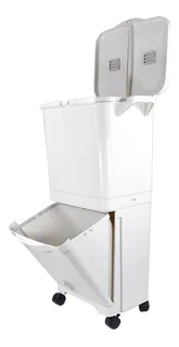 Bote Basura Practico Separaciones Transportable Blanco