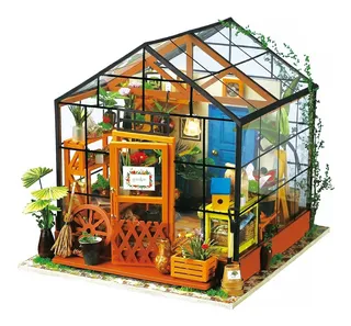Casa De Flores Cathy Robotime Armar Bloques Madera Maqueta