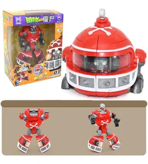 Juego Plantas Vs Zombies Infantil Muñeco Rojo Robot