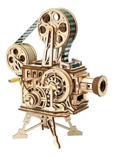 Proyector Robotime Engranes Madera Armar Bloques Niños Diy