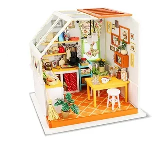 Casa Miniatura Cocina Jason Robotime Armable Madera Maqueta