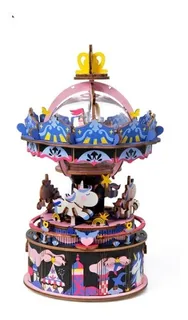 Rompecabezas Caja Musical Carrusel Unicornio Robotime Bloque