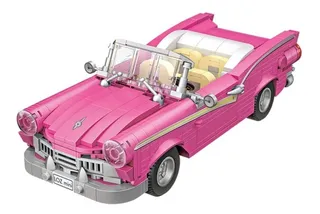 Loz Bloques Miniatura Construcción Cabriolet Rosa