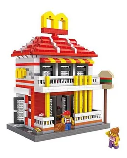 Loz Mini Bloques Construcción Restaurante Hamburguesas