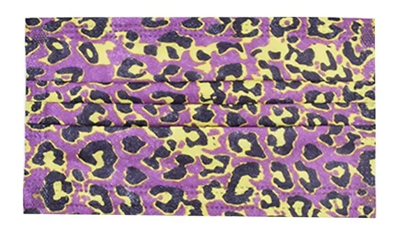 Caja 50 Piezas Cubrebocas Decorado Tricapa Animal Print